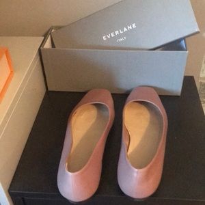 Worn once- pretty pink Everlane flats: